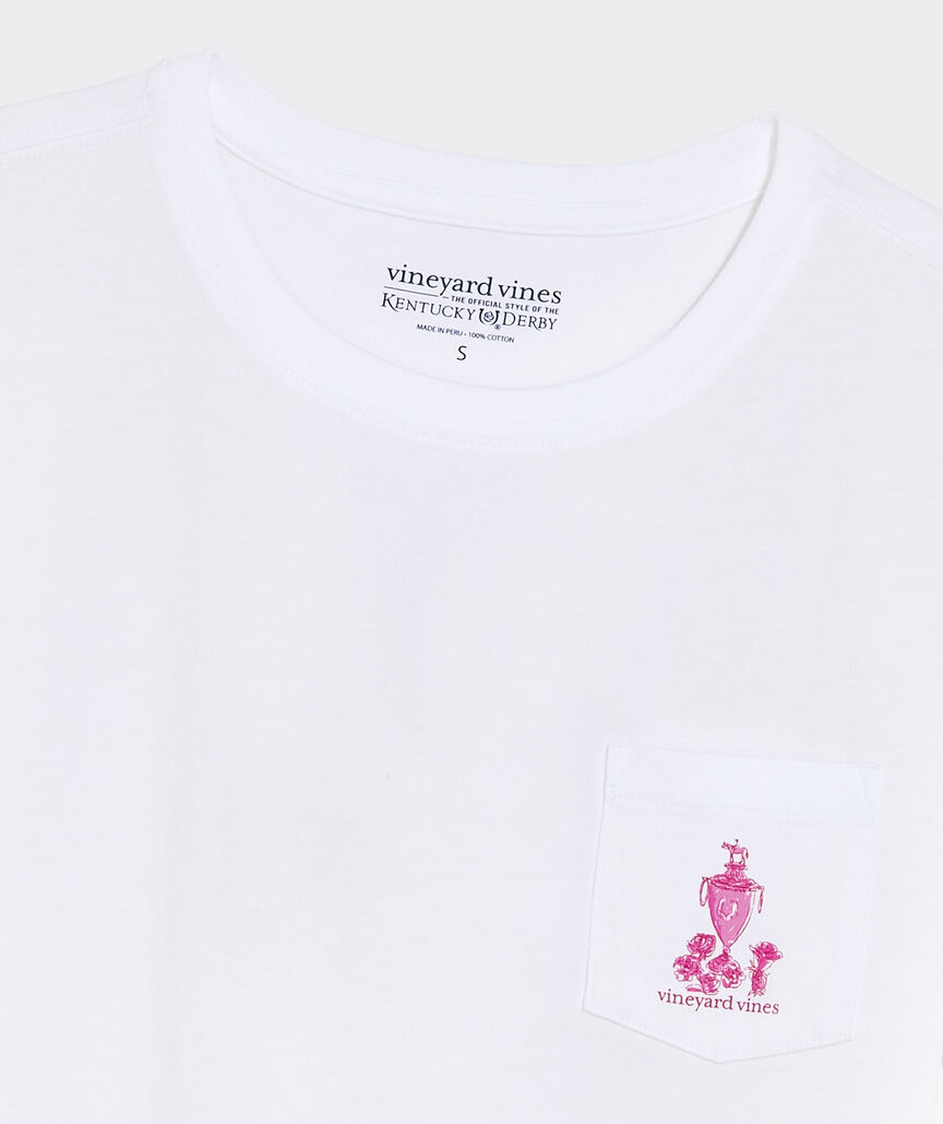 Kentucky Derby Women's Run For The Roses Scenic Short-Sleeve Pocket Tee