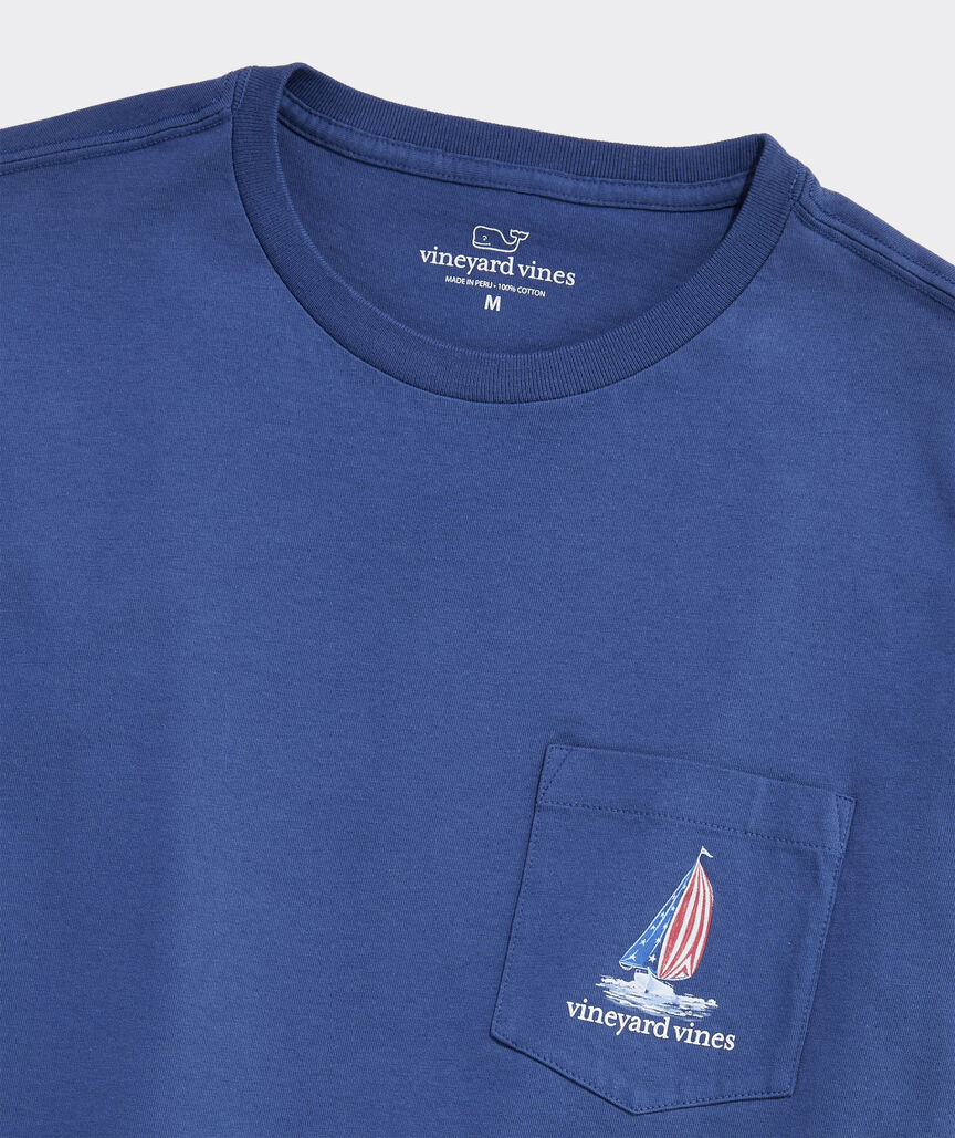 Painted Americana Sail Short-Sleeve Pocket Tee