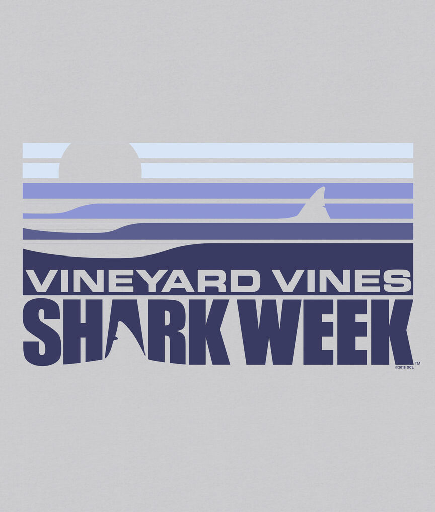 Mens Shark Week Sunset Shark Fin T-Shirt