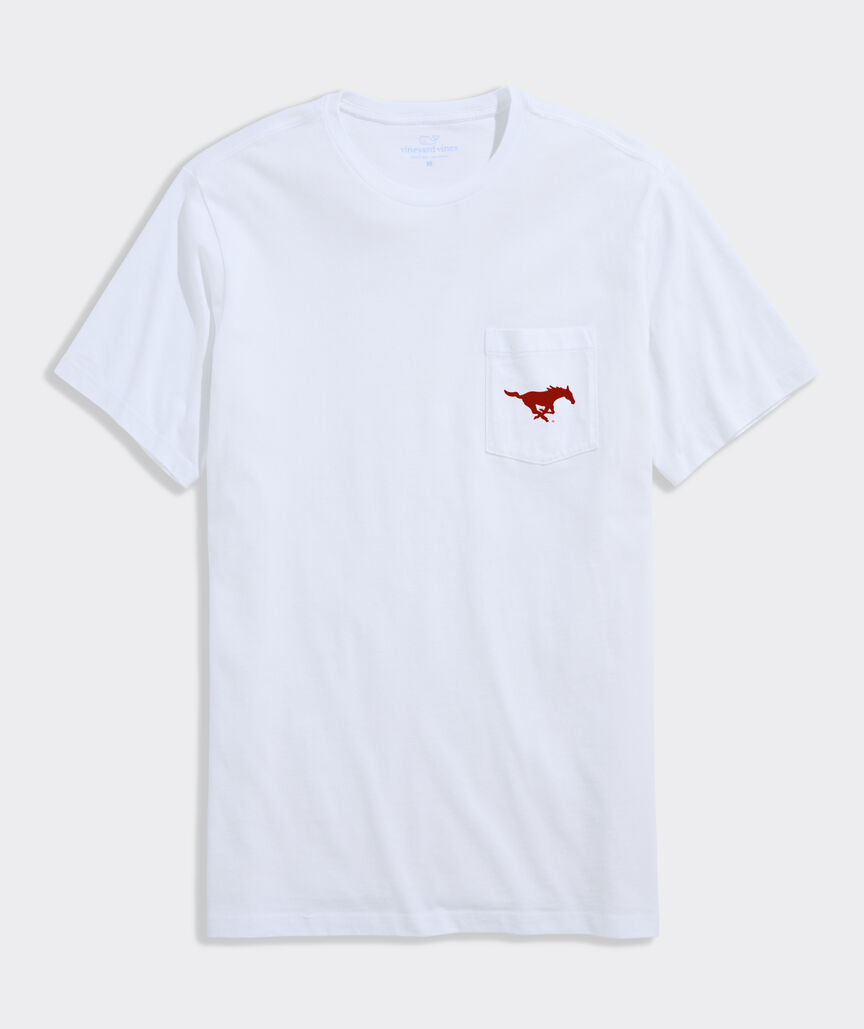 SMU Football Whale Short-Sleeve Pocket Tee