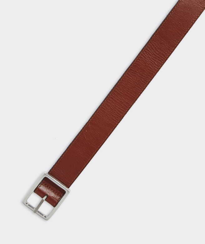 Topography Printed Reversible Leather Belt