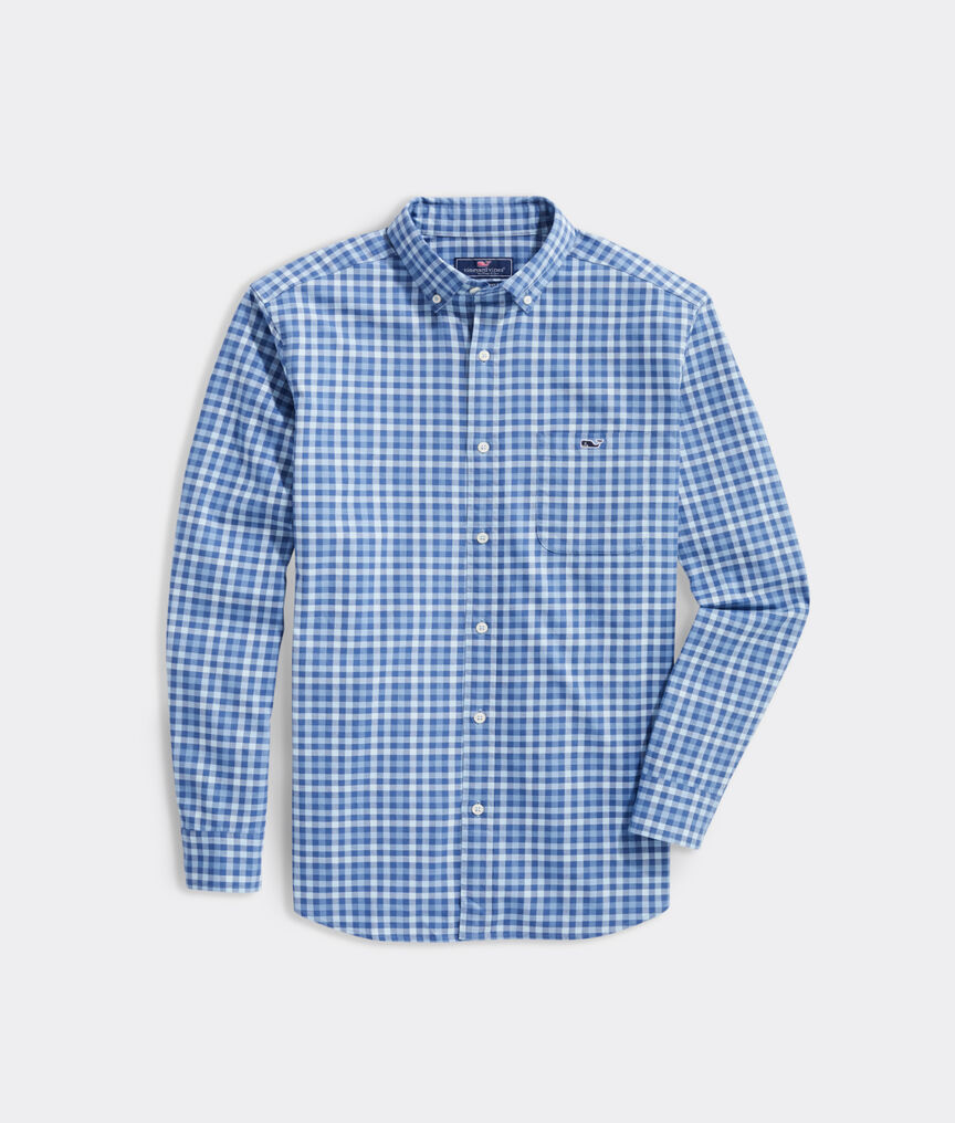 Classic Fit Check Shirt in Stretch Cotton