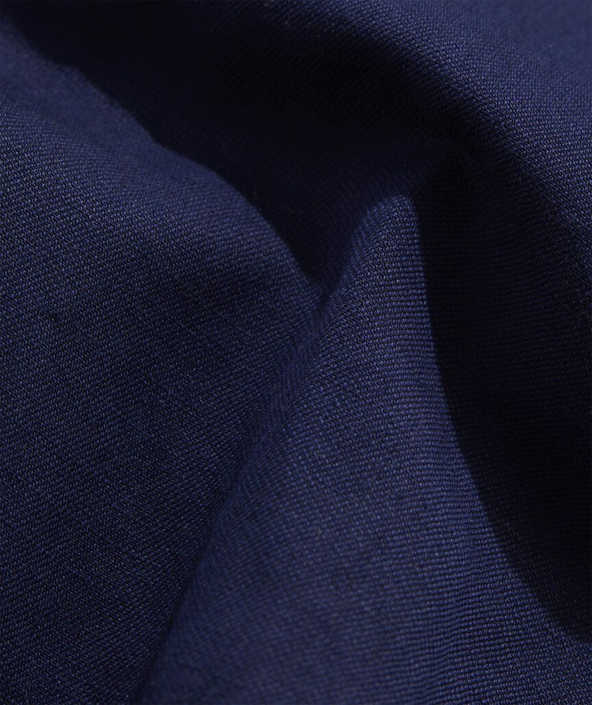 Linen-Cotton Pleated Pull-On Pants