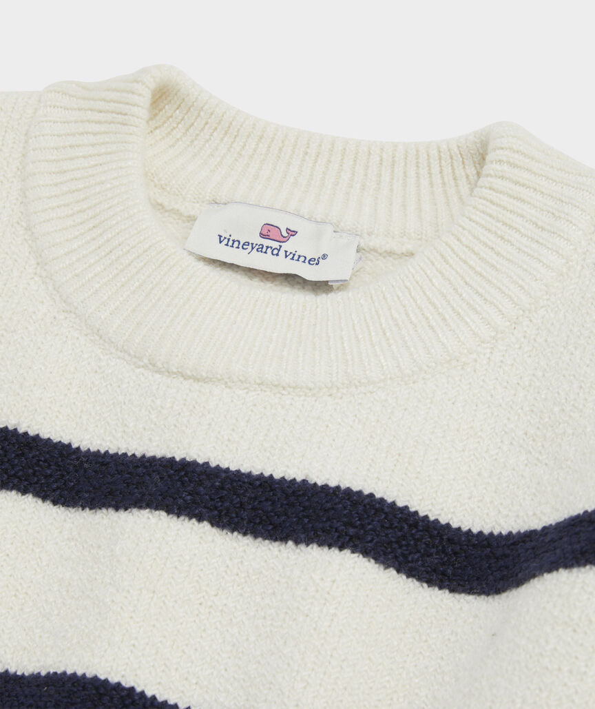 Girls' Breton Stripe Crewneck Sweater