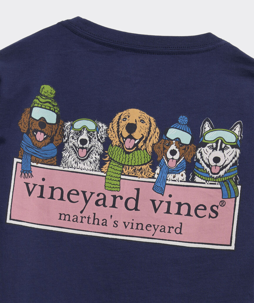 Boys' Winter Pups Logo Box Long-Sleeve Tee