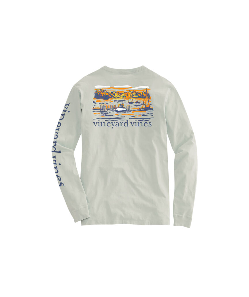 OUTLET Dockside Autumn Wakes Long-Sleeve Pocket Tee