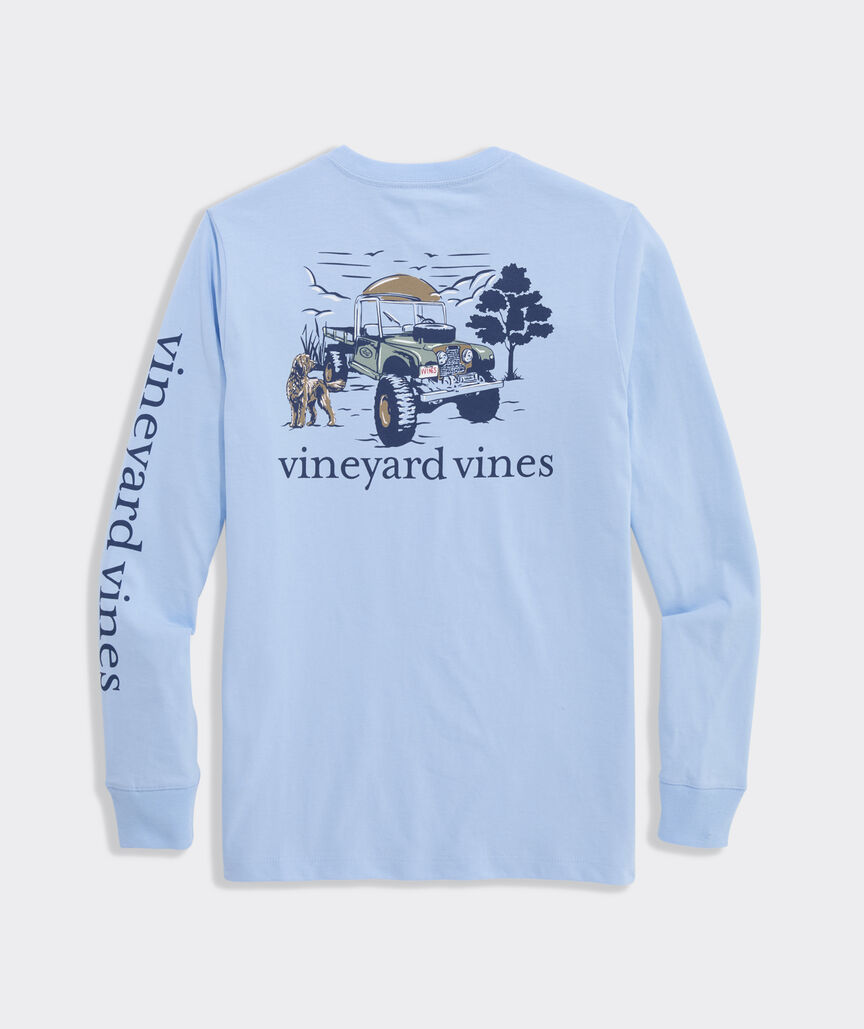 Boys' Autumn Truck & Dog Long-Sleeve Pocket Tee