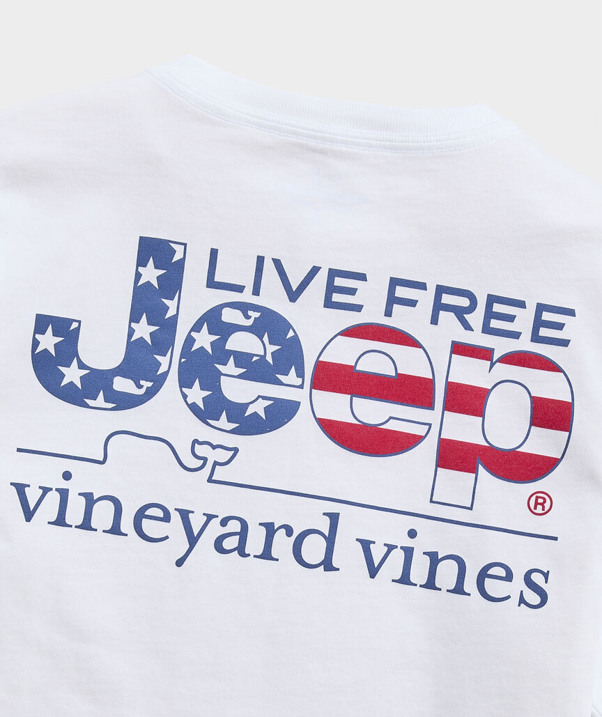 Jeep Collection Boys' Live Free Short-Sleeve Pocket Tee