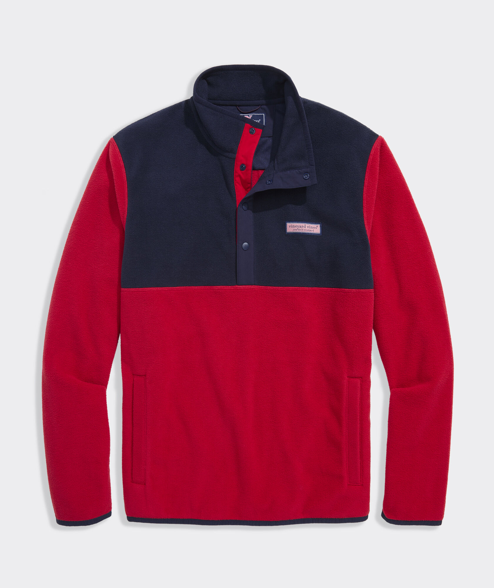 Shop Color Blocked Harbor Fleece Quarter-Snap at vineyard vines