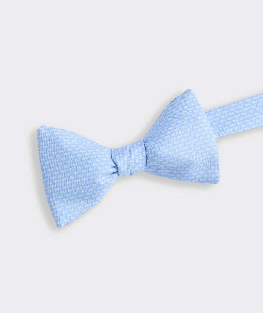 Micro Whales Silk Bow Tie