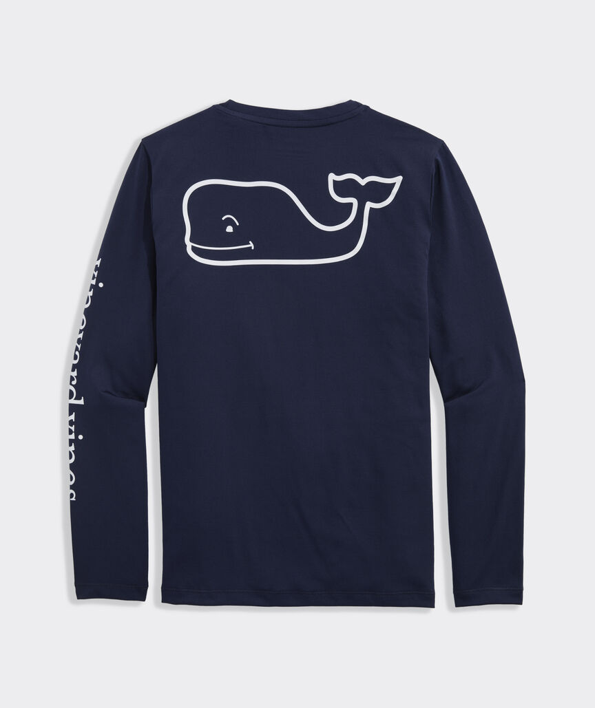 Boys' Performance Long-Sleeve Whale Harbor Sun Tee