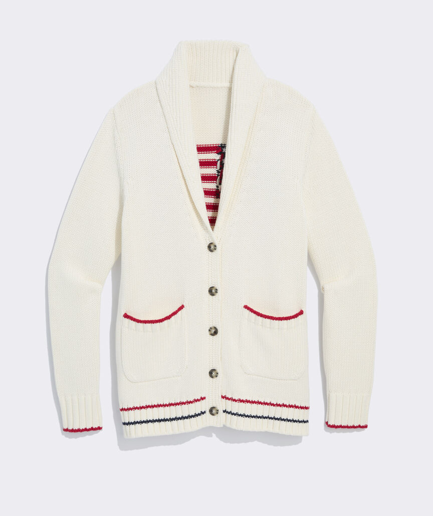 Americana Cotton Shawl Cardigan