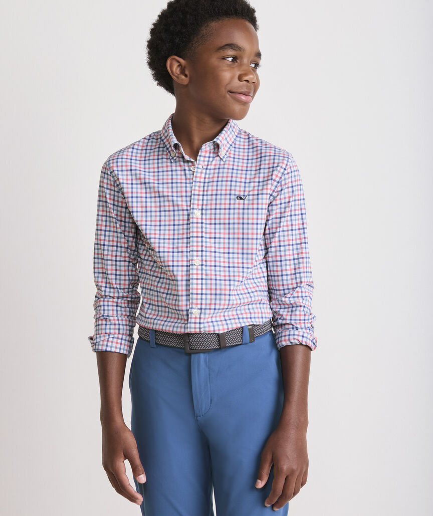 Boys' Performance Forepeak Tattersall Featherweight Shirt