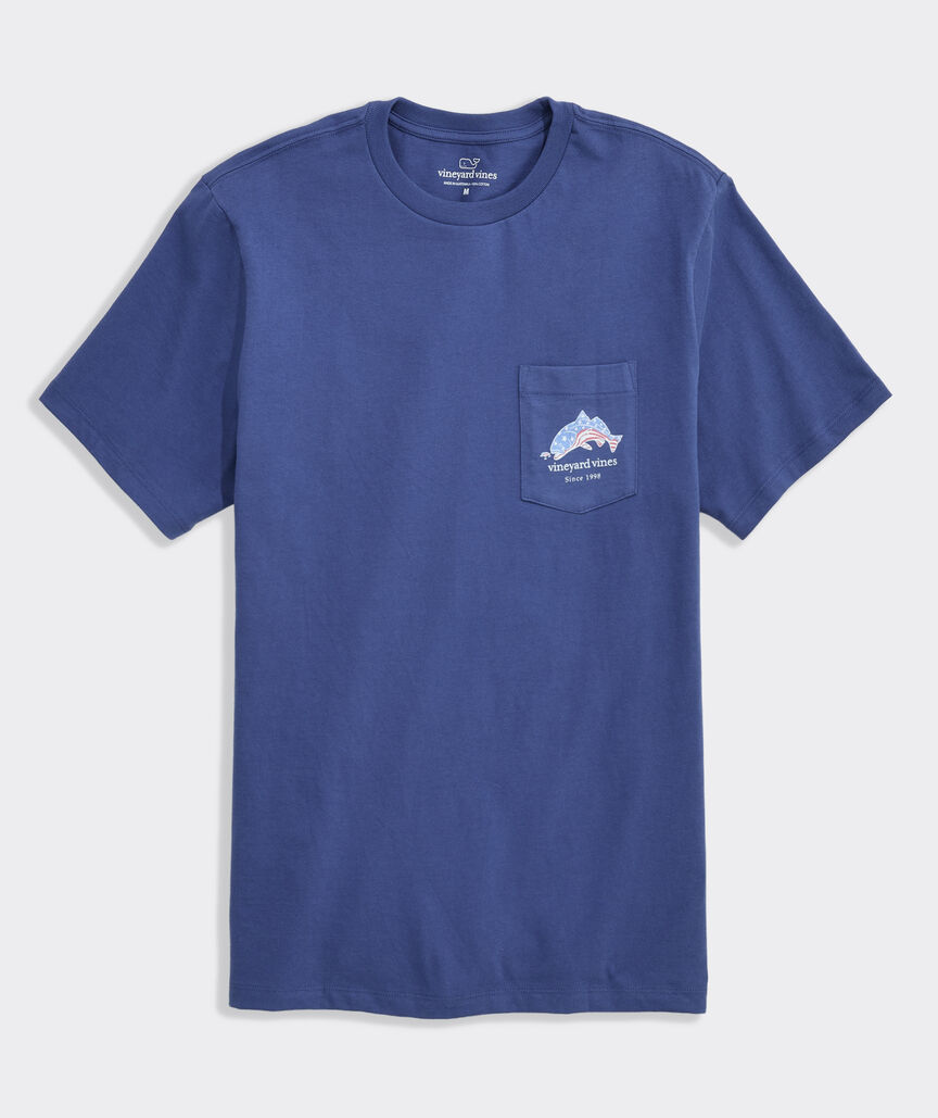 Flag Red Fish Short-Sleeve Pocket Tee