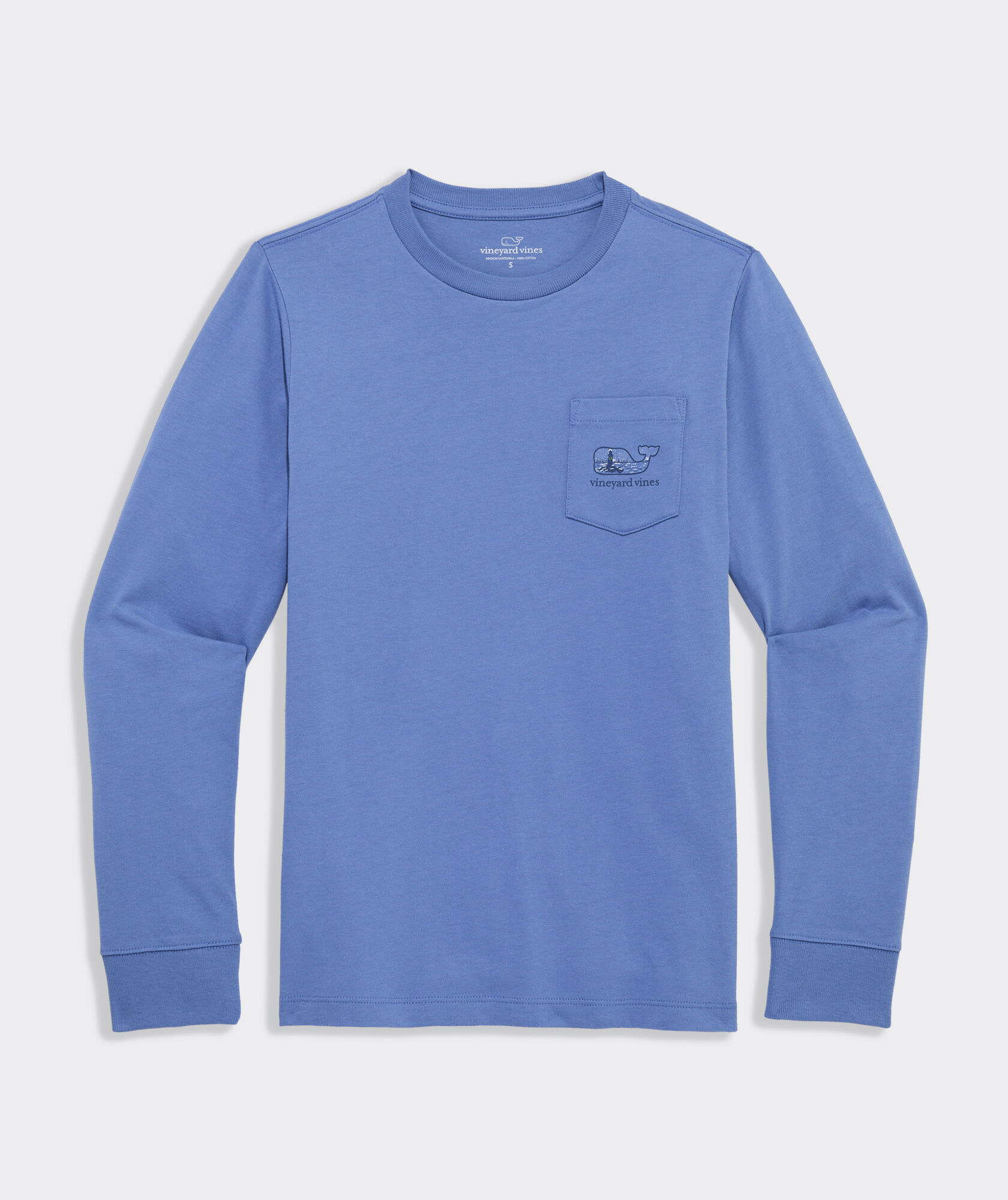 Boys' Snowy Lighthouse Whale Long-Sleeve Pocket Tee