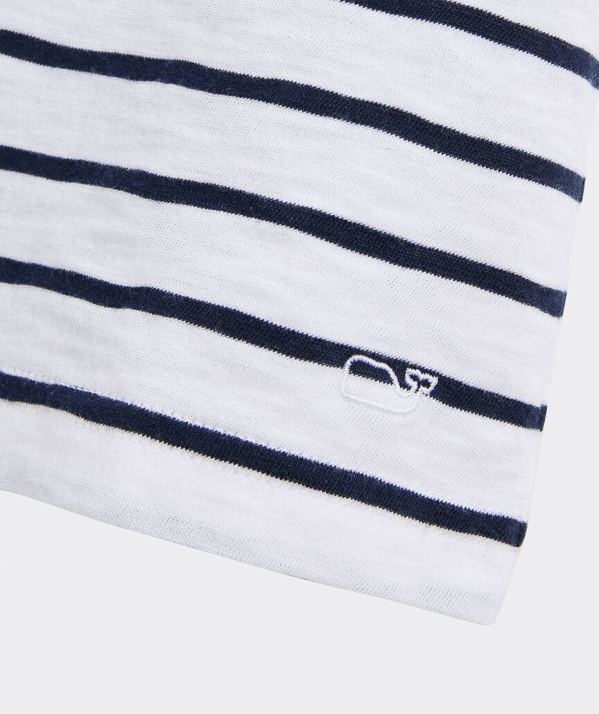 Flutter-Sleeve Slub Jersey Top