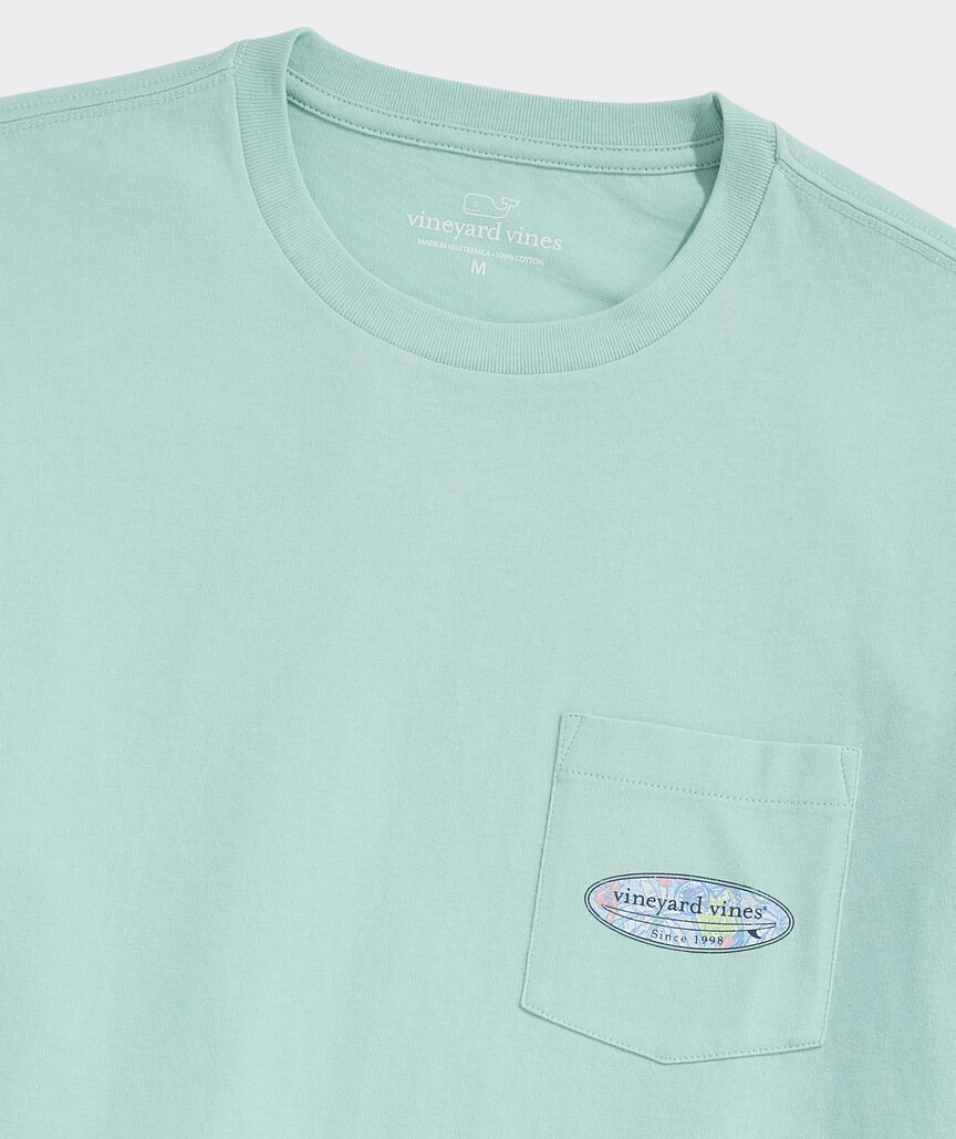 Florita Palm Surf Logo Short-Sleeve Pocket Tee