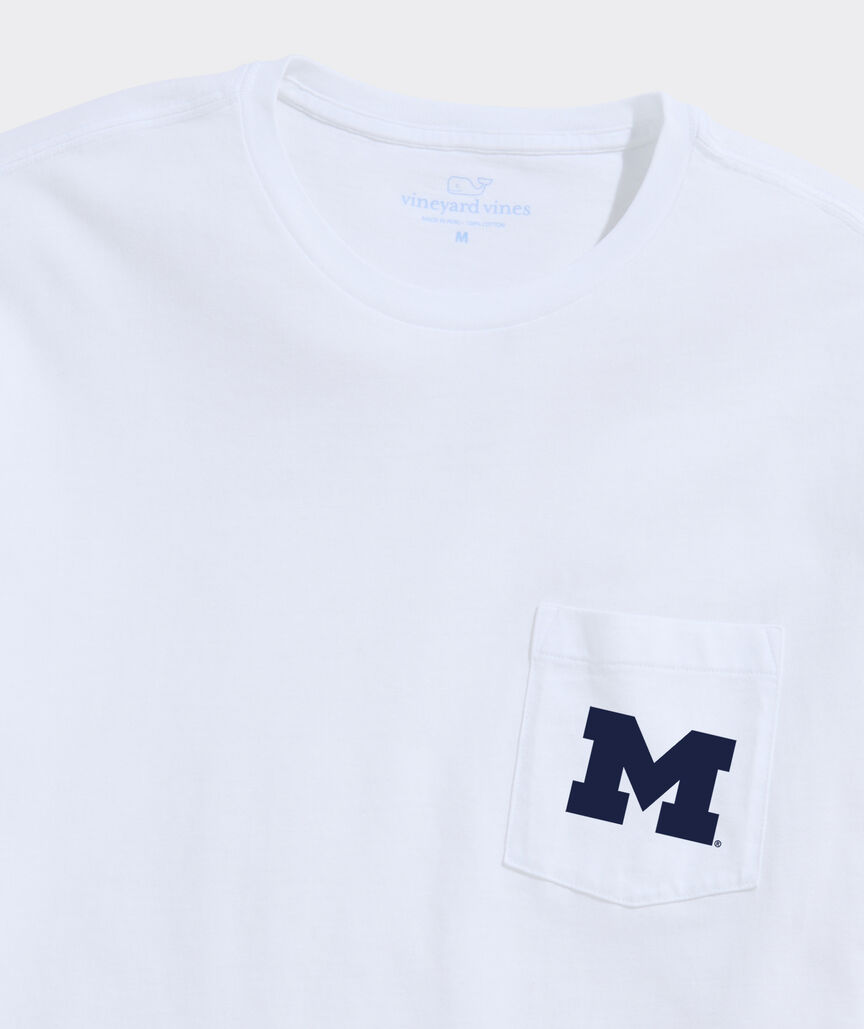 University of Michigan Football Whale Short-Sleeve Pocket Tee