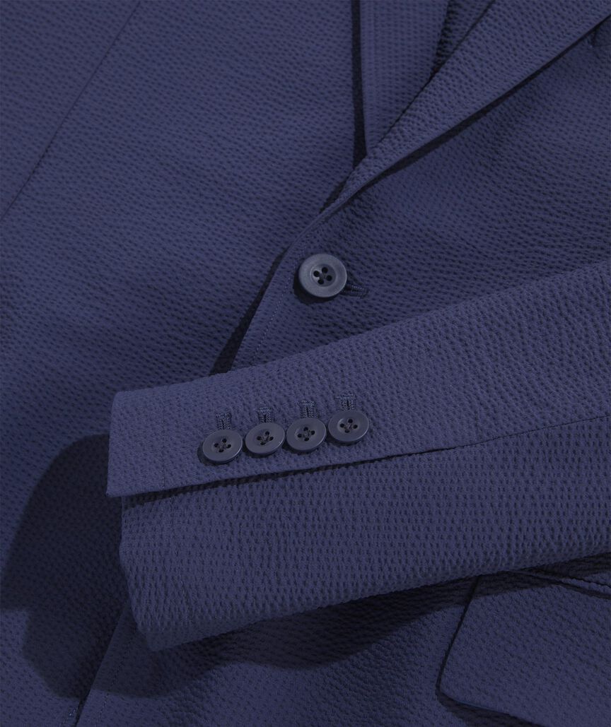 On-The-Go Seersucker Blazer