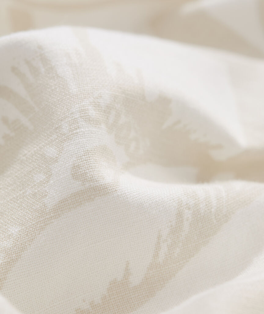 Floral Cotton Linen Short-Sleeve Shirt