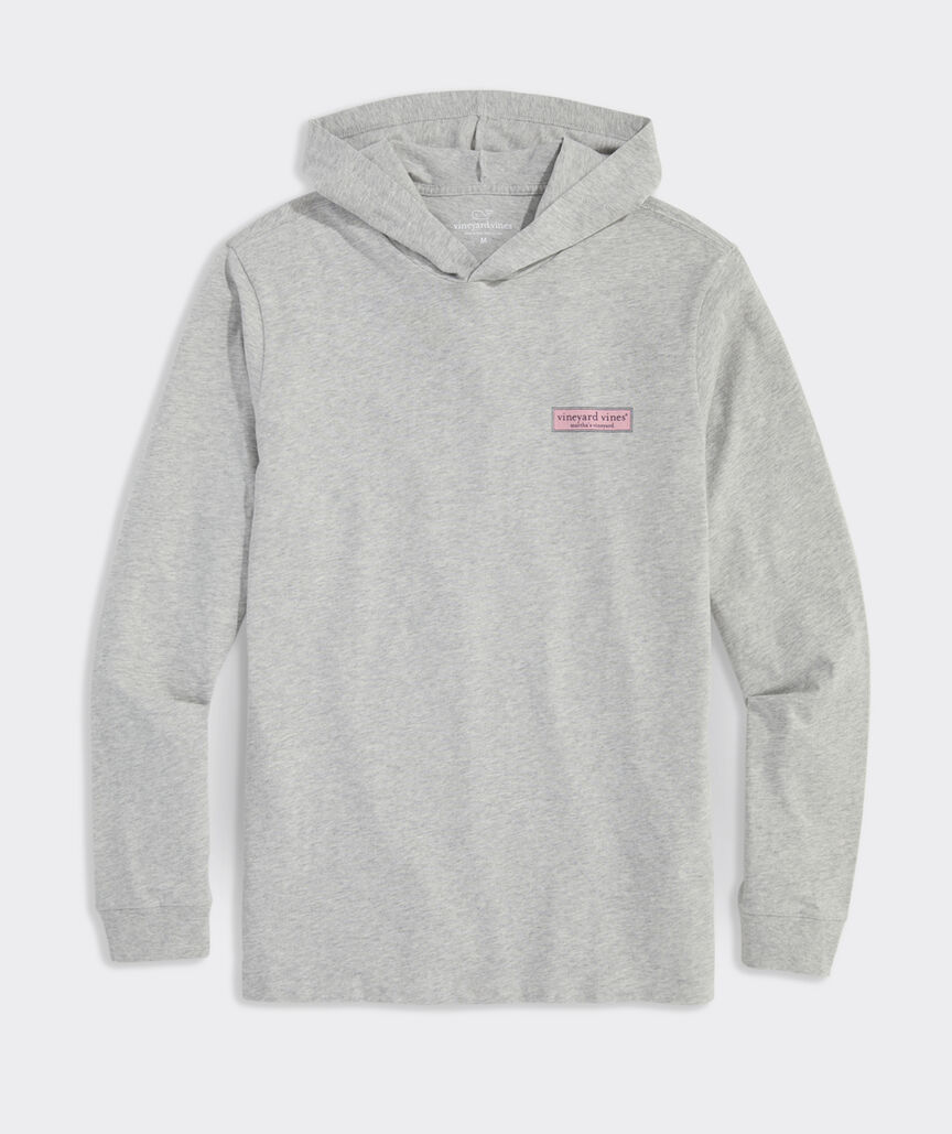 Classic Logo Box Cotton Long-Sleeve Hoodie Tee