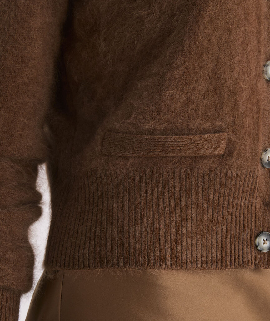 Brushed Cashmere Cardigan