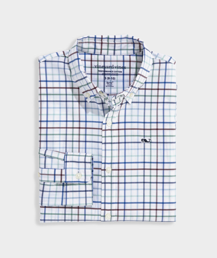 Boys' Performance Cotton Tom Nevers Tattersall Shirt