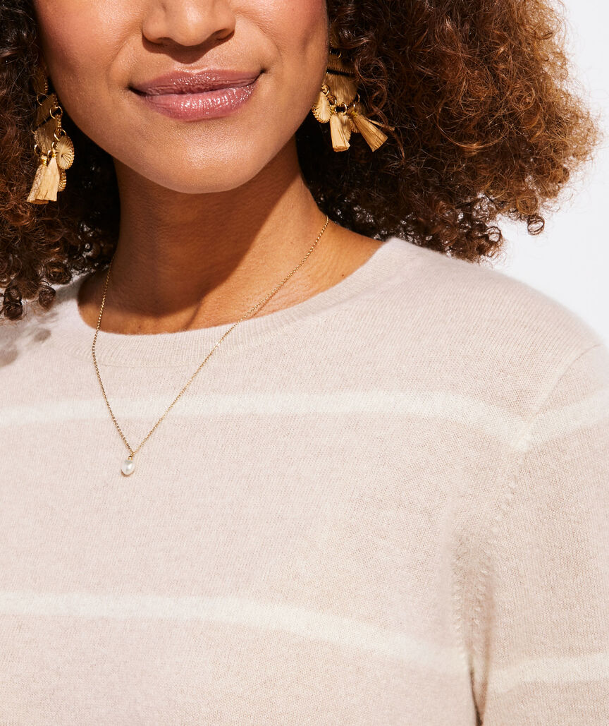 Flowy Cashmere Stripe Crew