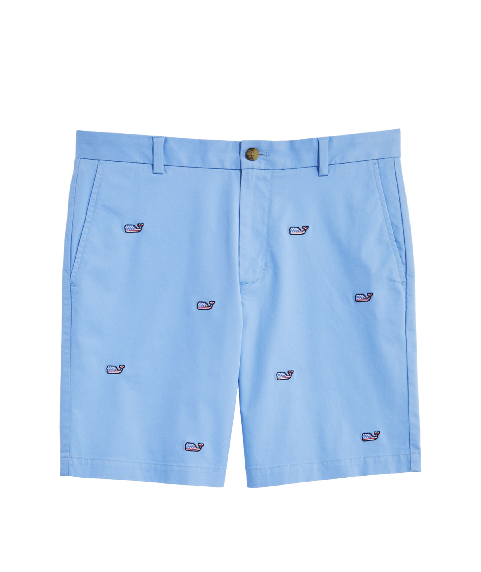 OUTLET 9 Inch Americana Whale Embroidered Breaker Shorts