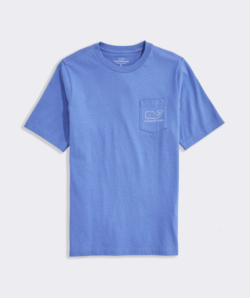 Boys' Two-Tone Vintage Whale Short-Sleeve Pocket Tee