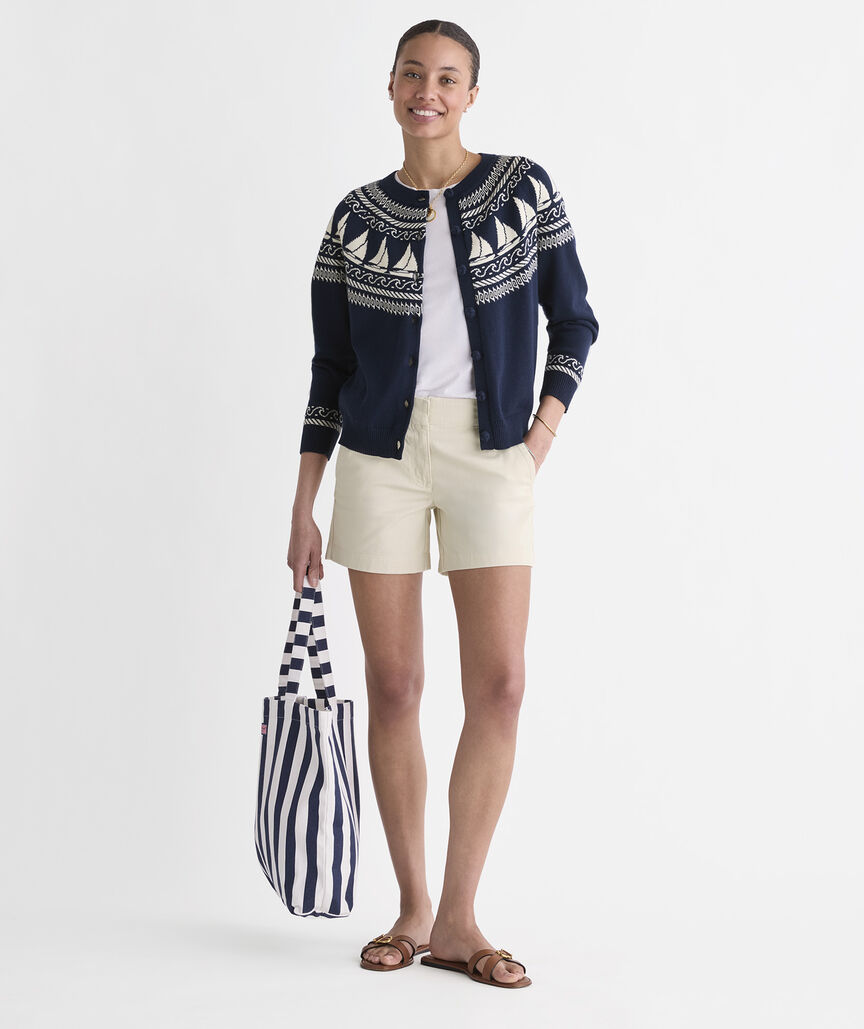 Sailboat Knot Button Cardigan