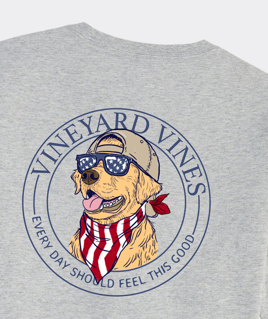 Boys' America Dog Short-Sleeve Pocket Tee
