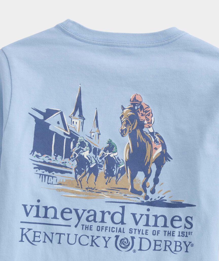 Kentucky Derby Boys' Painted Race Long-Sleeve Pocket Tee