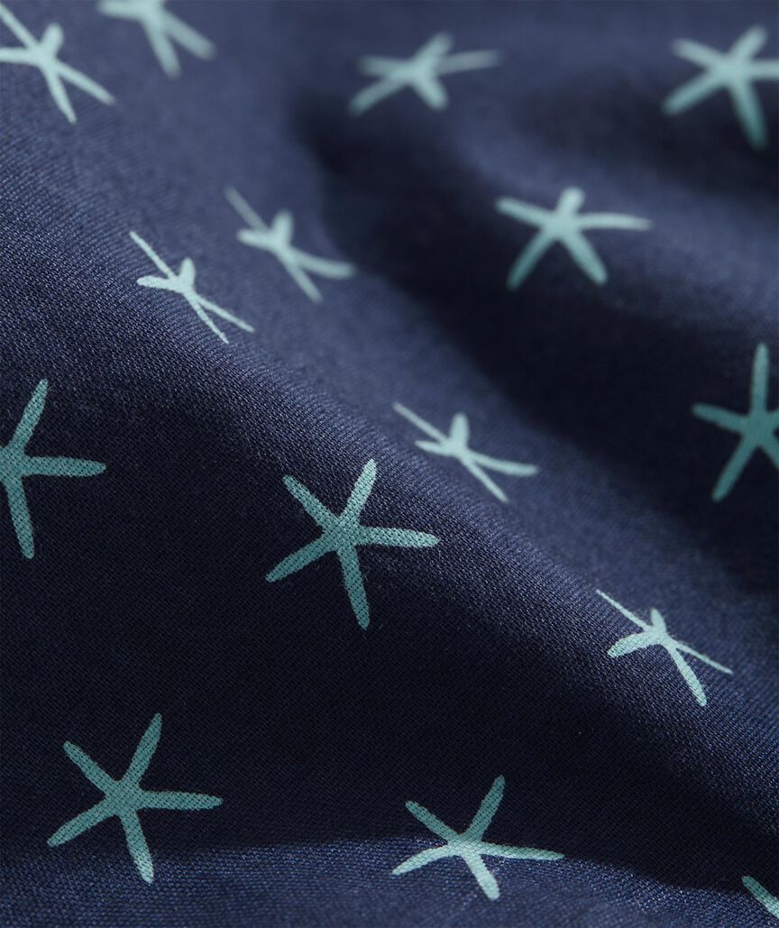 Cotton Madras Short-Sleeve Starfish Shirt