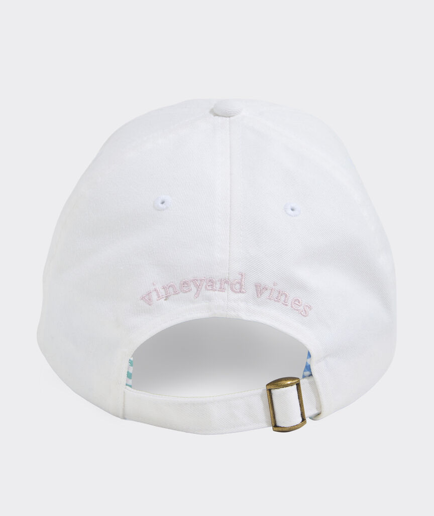 OUTLET Women's Plaid Whale Baseball Hat