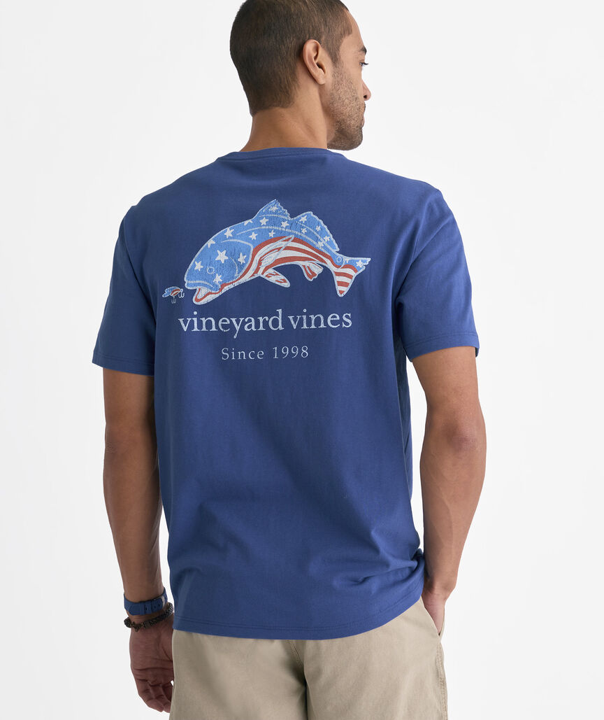 Flag Red Fish Short-Sleeve Pocket Tee