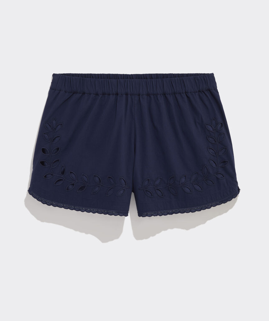 Eyelet Pull-On Shorts