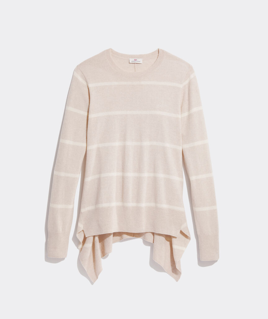 Flowy Cashmere Stripe Crew