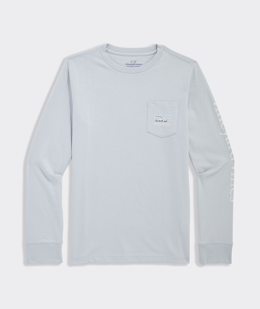 Boys' Duck Hunt Whale Long-Sleeve Pocket Tee