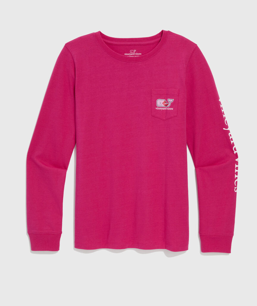 Women's Kissed All-Over Whale Long-Sleeve Pocket Tee