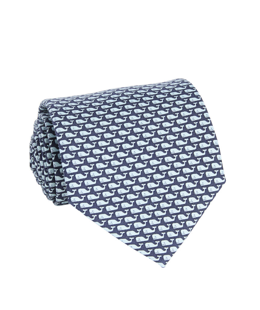 Vineyard Whale Printed Tie
