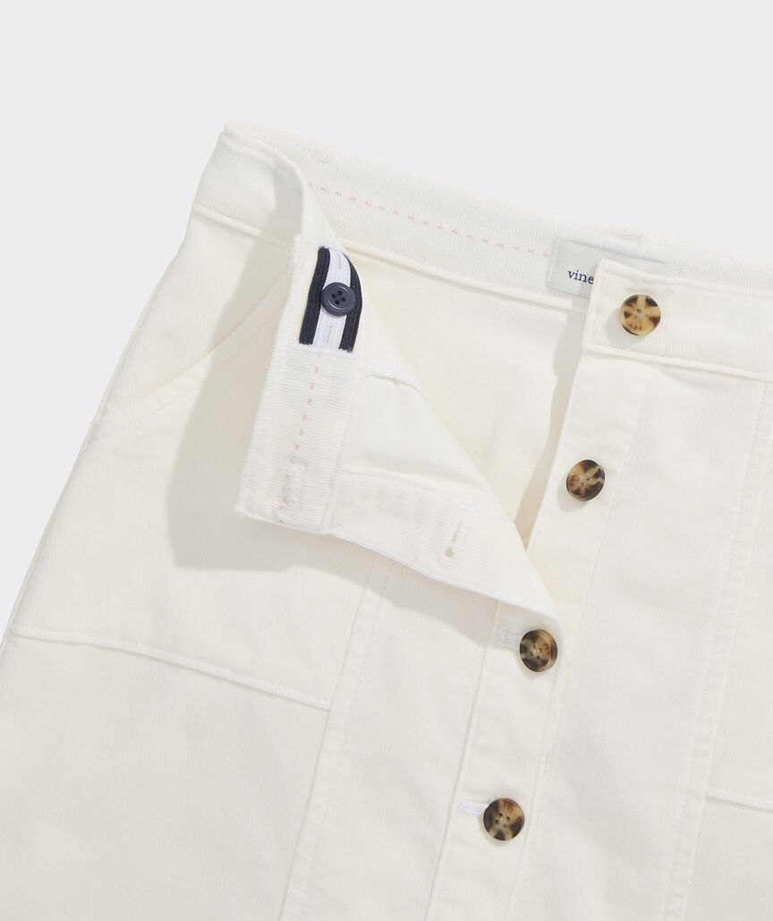 Girls' Corduroy Button-Front Skirt