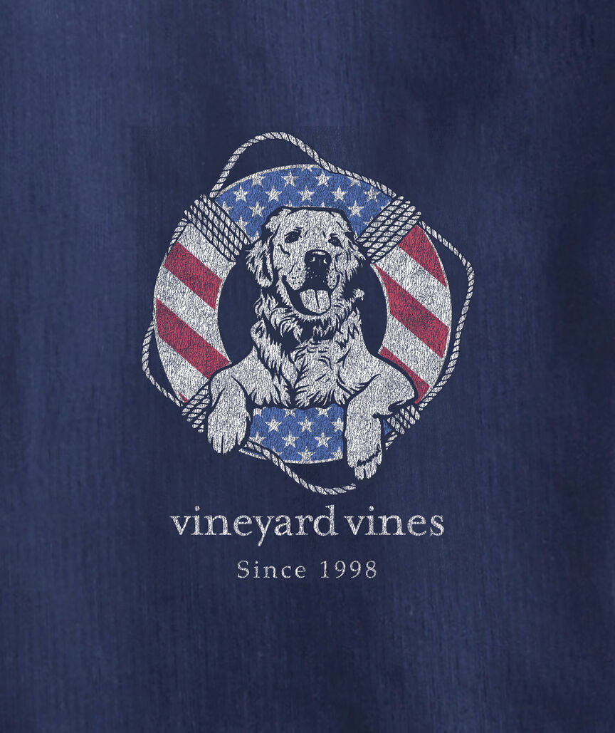 OUTLET Boys' USA Dog Life Ring Short-Sleeve Pocket Tee