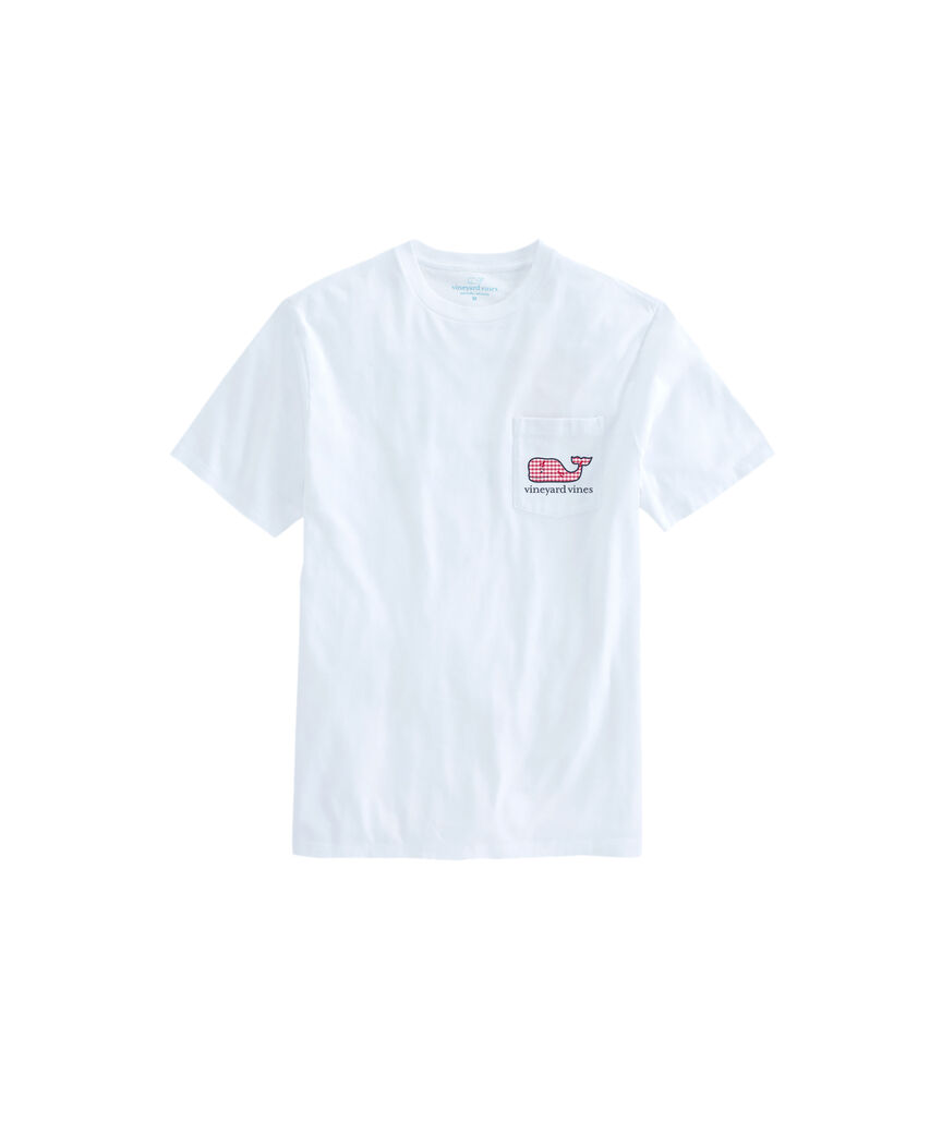 OUTLET Lobster Toss on Gingham Whale Short-Sleeve Pocket Tee