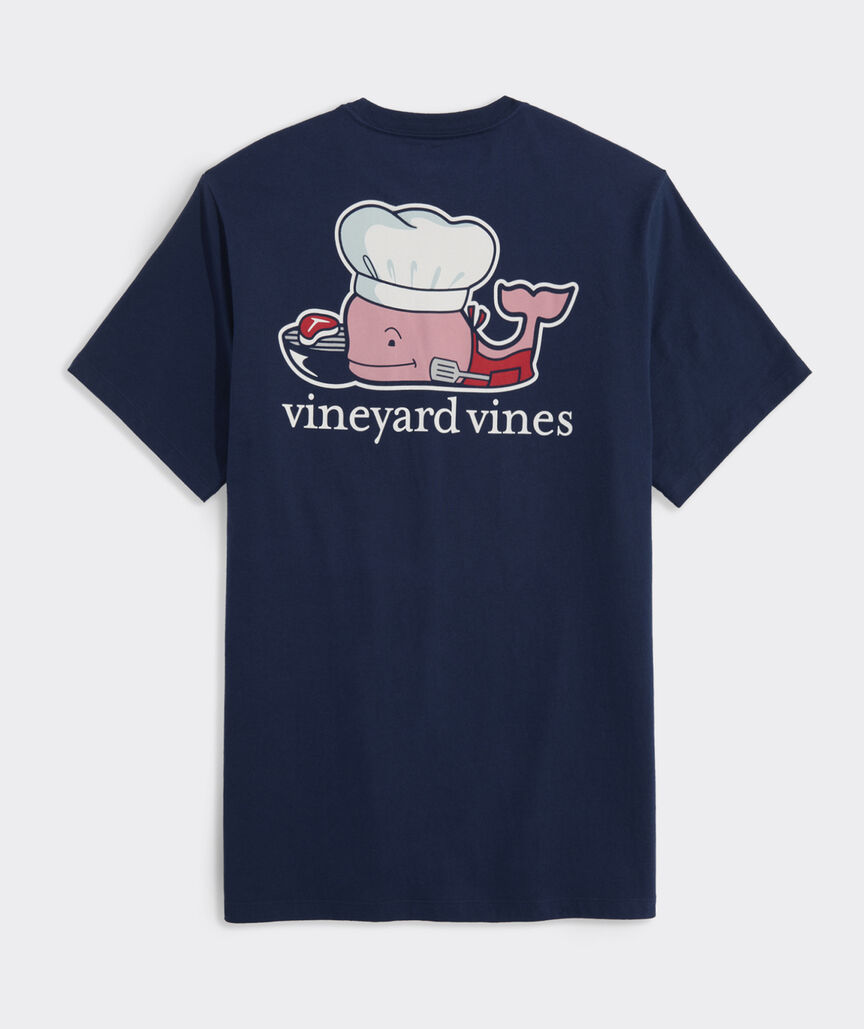 Fathers Day Grill Whale Short-Sleeve Pocket Tee