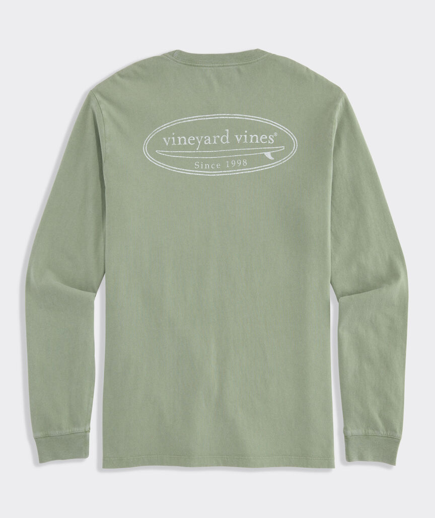 Drift-Dye Surf Logo Long-Sleeve Pocket Tee