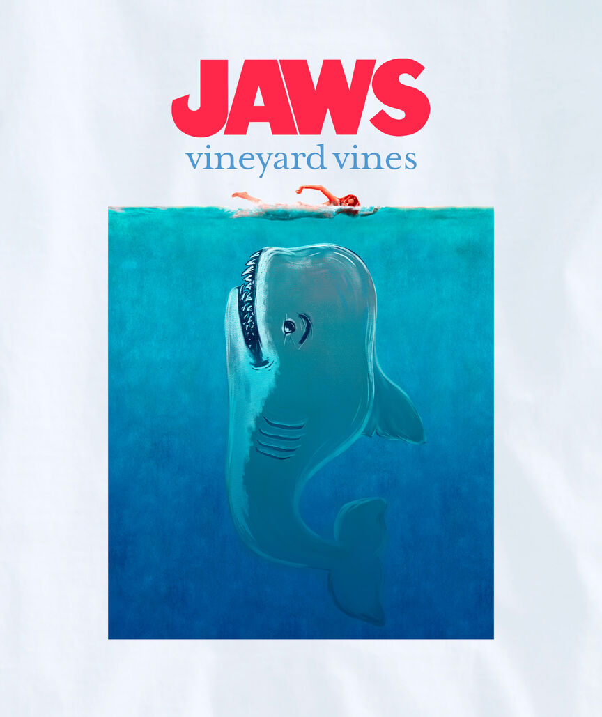 vineyard vines x JAWS Whale Shark Poster Long-Sleeve Pocket Tee