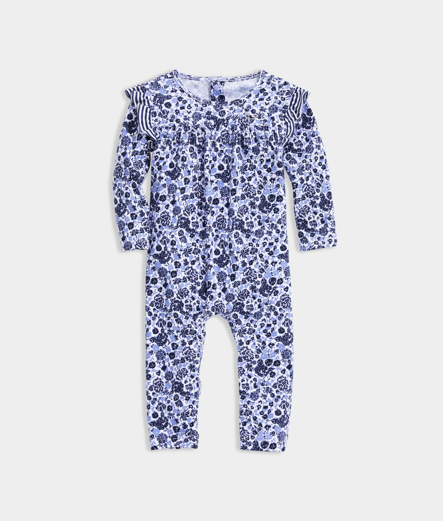 Baby Girl Among The Flowers Knit One-Piece