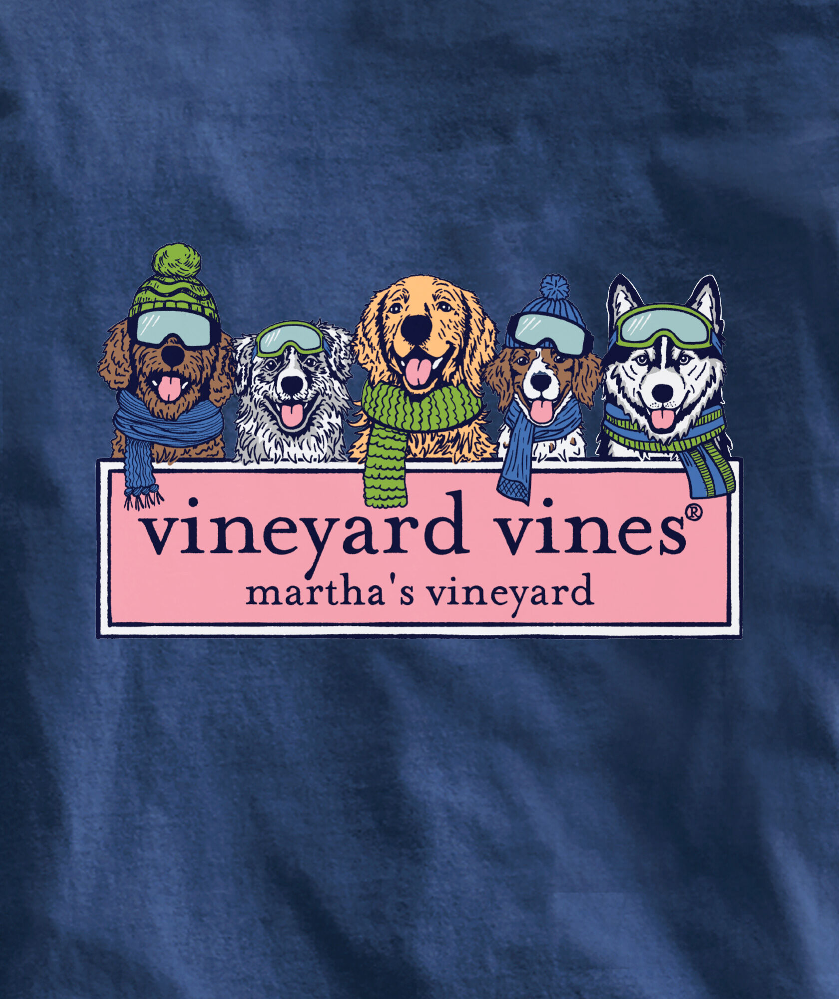 OUTLET Boys Winter Pups Logo Box Long-Sleeve Tee