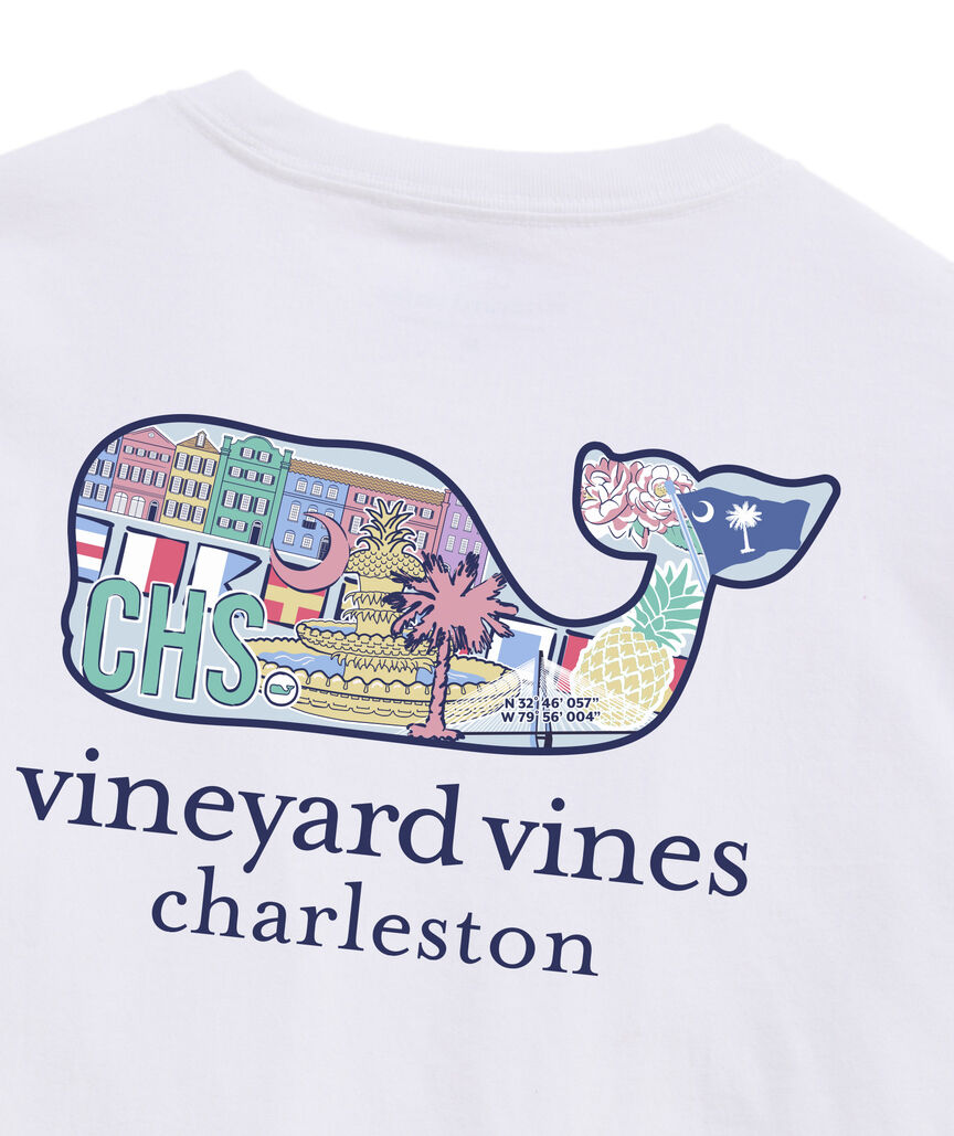 OUTLET Charleston Sticker Whale Long-Sleeve Pocket Tee